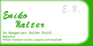 eniko malter business card